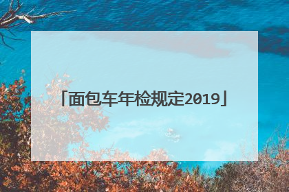 面包车年检规定2019