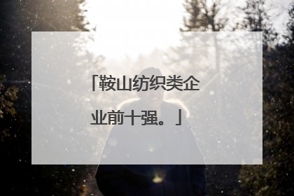 鞍山纺织类企业前十强。