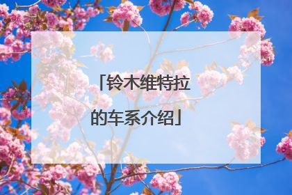 铃木维特拉的车系介绍