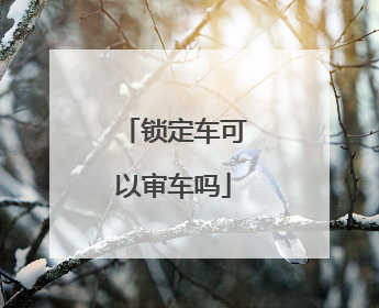 锁定车可以审车吗