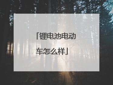 锂电池电动车怎么样