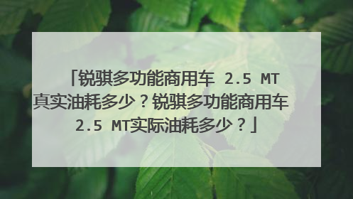 锐骐多功能商用车 2.5 MT真实油耗多少？锐骐多功能商用车 2.5 MT实际油耗多少？