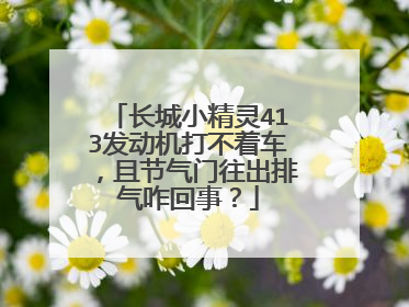 长城小精灵413发动机打不着车，且节气门往出排气咋回事？
