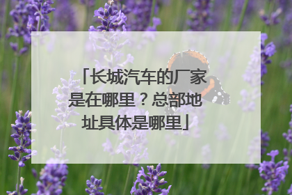 长城汽车的厂家是在哪里？总部地址具体是哪里