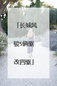 长城风骏5俩驱改四驱