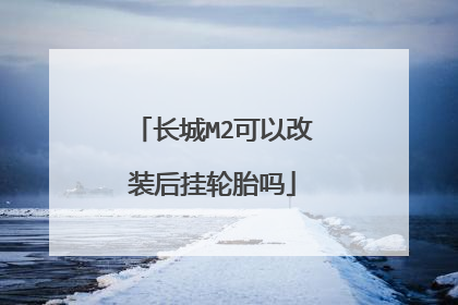 长城M2可以改装后挂轮胎吗