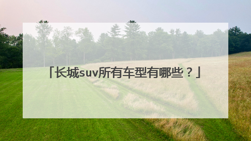 长城suv所有车型有哪些？