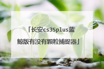 长安cs35plus蓝鲸版有没有颗粒捕捉器