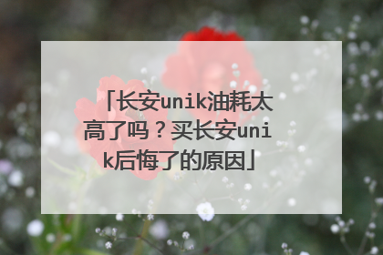 长安unik油耗太高了吗？买长安unik后悔了的原因