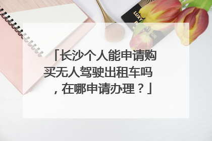 长沙个人能申请购买无人驾驶出租车吗，在哪申请办理？