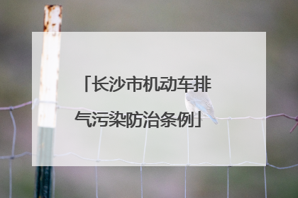 长沙市机动车排气污染防治条例