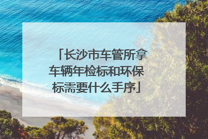 长沙市车管所拿车辆年检标和环保标需要什么手序