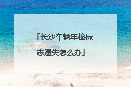 长沙车辆年检标志遗失怎么办