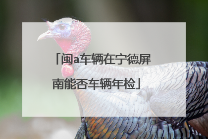 闽a车辆在宁德屏南能否车辆年检