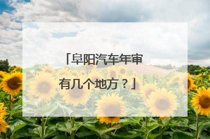 阜阳汽车年审有几个地方？