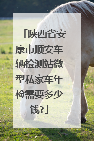 陕西省安康市顺安车辆检测站微型私家车年检需要多少钱?