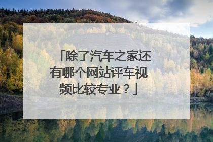 除了汽车之家还有哪个网站评车视频比较专业？