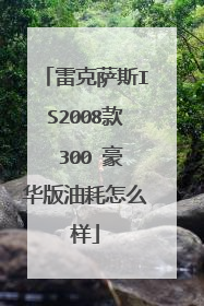 雷克萨斯IS2008款 300 豪华版油耗怎么样