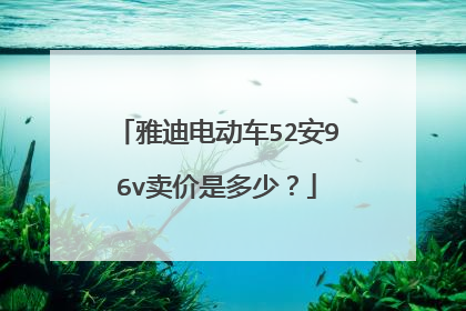 雅迪电动车52安96v卖价是多少？