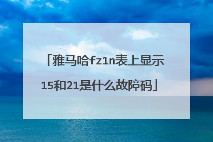 雅马哈fz1n表上显示15和21是什么故障码