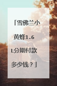 雪佛兰小黄蜂1.6L分期付款多少钱？