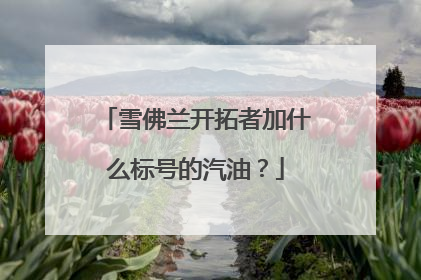 雪佛兰开拓者加什么标号的汽油？