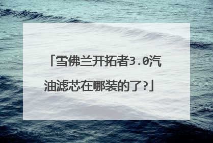 雪佛兰开拓者3.0汽油滤芯在哪装的了?