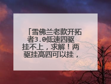 雪佛兰老款开拓者3.0低速四驱挂不上，求解！两驱挂高四可以挂，挂低四挂不进高四灯不灭，低四一直闪！