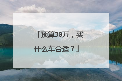 预算30万，买什么车合适？