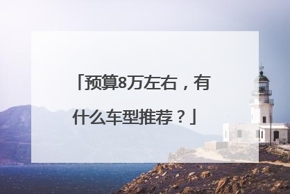 预算8万左右，有什么车型推荐？