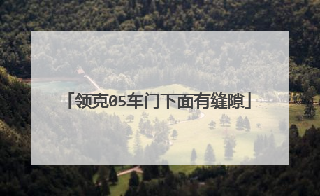 领克05车门下面有缝隙