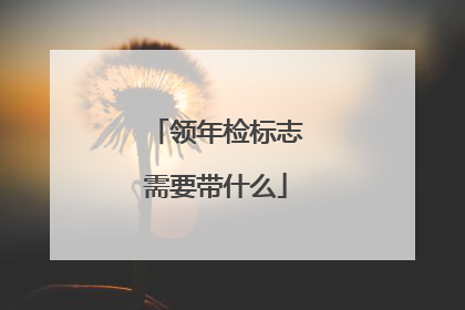 领年检标志需要带什么