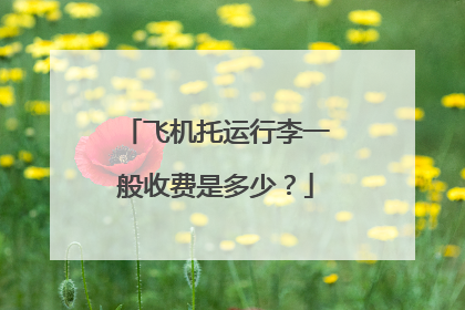 飞机托运行李一般收费是多少？