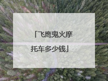 飞鹰鬼火摩托车多少钱