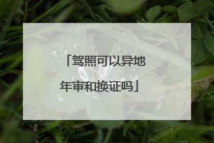 驾照可以异地年审和换证吗