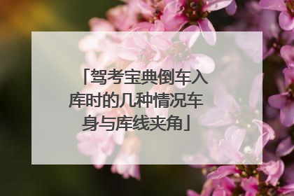 驾考宝典倒车入库时的几种情况车身与库线夹角