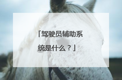 驾驶员辅助系统是什么？