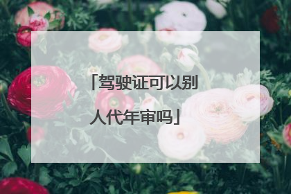 驾驶证可以别人代年审吗