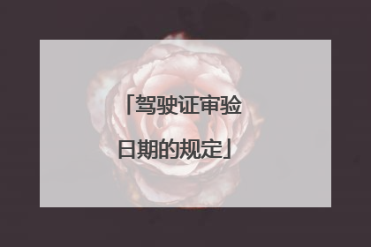 驾驶证审验日期的规定