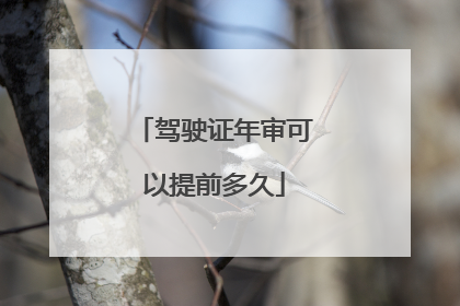 驾驶证年审可以提前多久