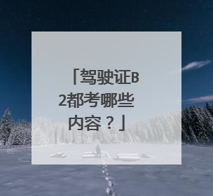驾驶证B2都考哪些内容？