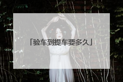 验车到提车要多久