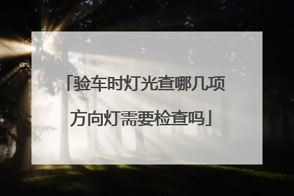 验车时灯光查哪几项 方向灯需要检查吗