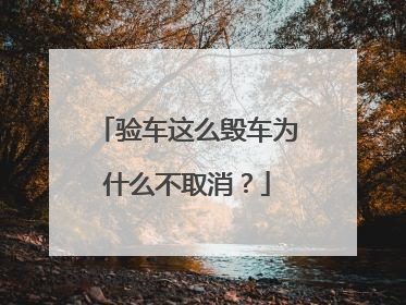 验车这么毁车为什么不取消？