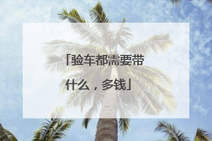 验车都需要带什么，多钱