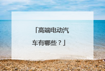高端电动汽车有哪些？
