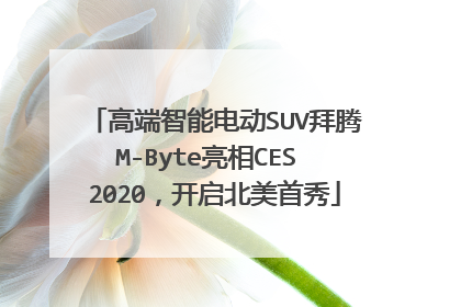 高端智能电动SUV拜腾M-Byte亮相CES 2020，开启北美首秀