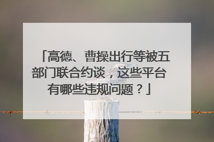 高德、曹操出行等被五部门联合约谈，这些平台有哪些违规问题？
