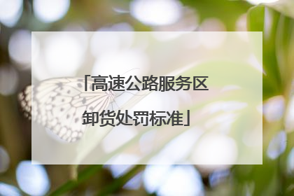 高速公路服务区卸货处罚标准