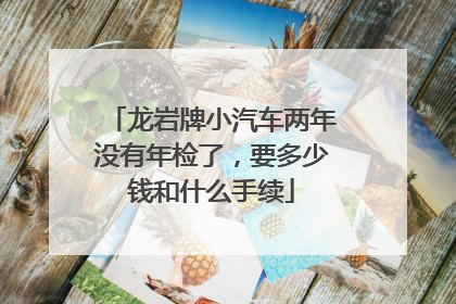 龙岩牌小汽车两年没有年检了，要多少钱和什么手续